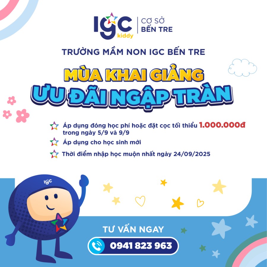 MÙA KHAI GIẢNG VÀNG- ƯU ĐÃI NGẬP TRÀN - DUY NHẤT 5/9 & 9/9