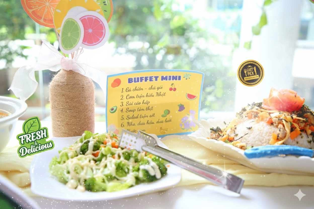 BỮA TIỆC BUFFET MINI TẠI LỚP – BÉ YÊU HỌC KỸ NĂNG TỪ TRẢI NGHIỆM THỰC TẾ
