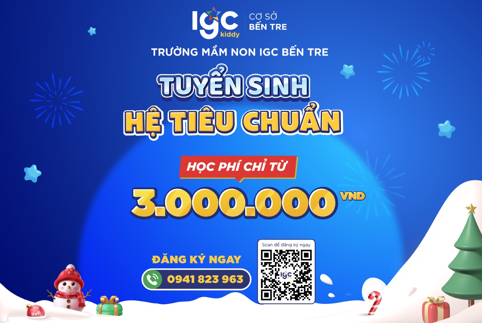 TUYỂN SINH HỆ BASIC – TRƯỜNG MẦM NON IGC BẾN TRE