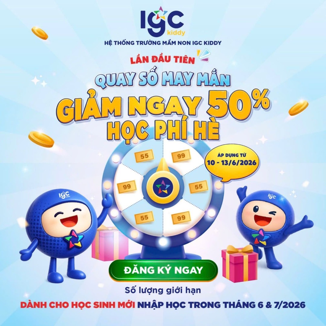 QUAY SỐ MAY MẮN, RINH ƯU ĐÃI 50% HỌC PHÍ THÁNG HÈ