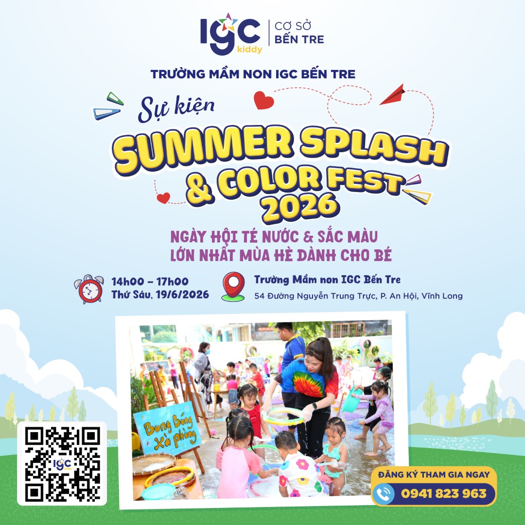 SUMMER SPLASH & COLOR FEST 2026 - NGÀY HỘI TÉ NƯỚC & SẮC MÀU LỚN NHẤT MÙA HÈ DÀNH CHO BÉ